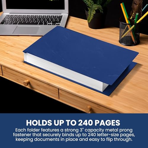 10 Pack 11x17 Pressboard Report Covers, 3 Inch Capacity, Metal Prong