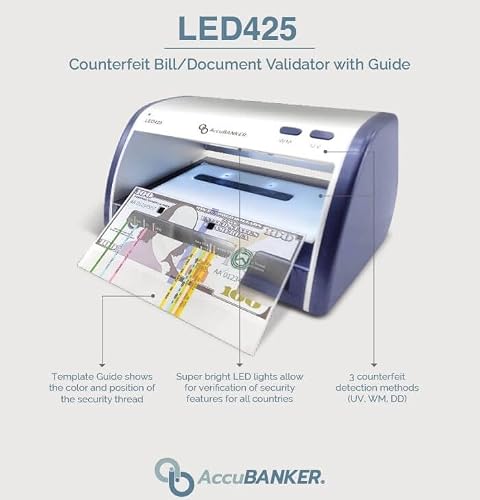 AccuBANKER LED425 Cash and Card Detector with AccuSTAND
