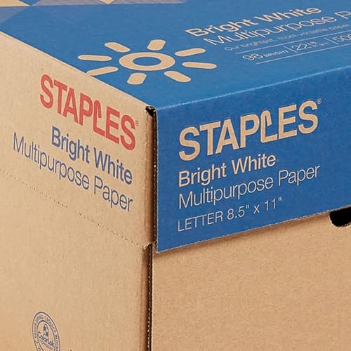 Staples Multipurpose Paper, 8.5x11 Inch, 22 lb., 98 Bright, 10 Reams