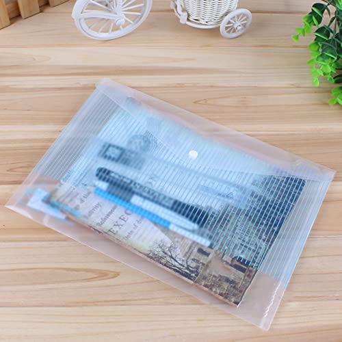 Filing Envelopes 5 Pcs/lot High Capacity Transparent File Folder A4 for Documents Document Bag Clear File Bag Office School Stationery Plastic Folders