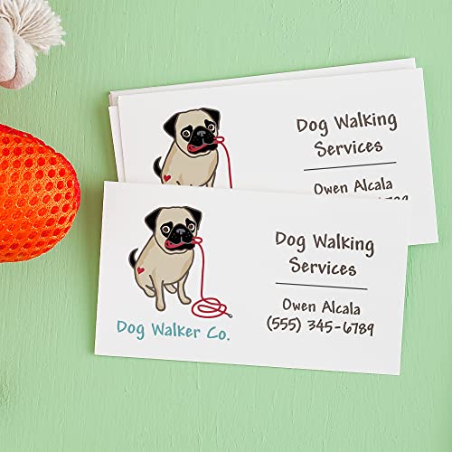 Avery Clean Edge Printable Business Cards with Sure Feed Technology, 2" x 3.5", White, 400 Blank Cards for Inkjet Printers (08877)