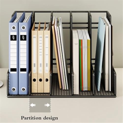 File Organizer Desk File Organizer 5 Sections Upright Mesh Desktop Sorter Office Holder Desk(White)