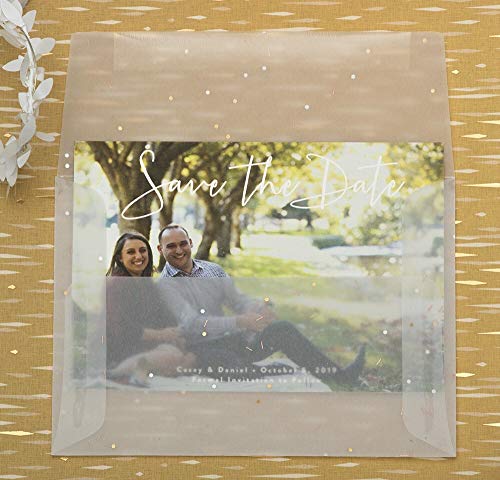 JAM PAPER 9 x 12 Booklet Translucent Vellum Envelopes - Clear - 50/Pack