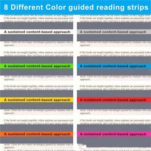 Guided Reading Strips 48-Pack Guided Reading Strips, Colored Overlay Highlight Bookmarks for Children's Study Aid
