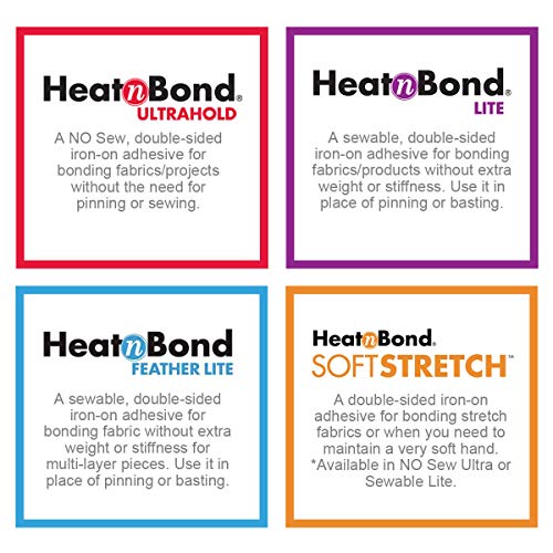 HeatnBond FeatherLite Iron-On Adhesive, 17 Inches x 35 Yards,White