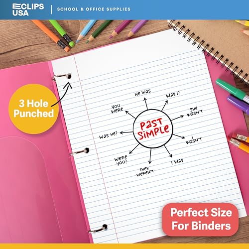 Loose Leaf Paper College Ruled Notebook Paper College Ruled Lined Writing Filler Paper 10.5” x 8” 2400 Sheets 100 Sheets Per Pack 60 gsm (24 Pack)
