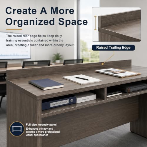 Fshineleaf 47" Conference Table, 2 Person Training Table with Storage
