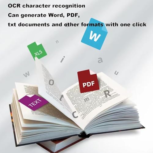 Book & Document Camera, Foldable Document Scanner with 13MP/16MP/20MP, Supports Multiple Languages Text Recognition, High Efficiency, for Document Scanning, Meeting Training