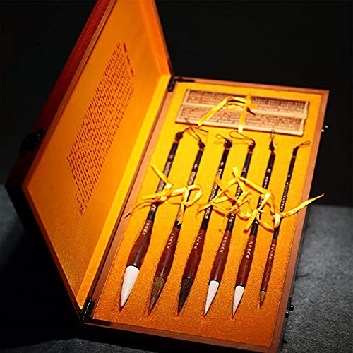 chinese writing brush set Professional Chinese Calligraphy/Kanji/Japanese Calligraphy Brush, Mixed Hair Ink Brush for Beginners - Gift Package