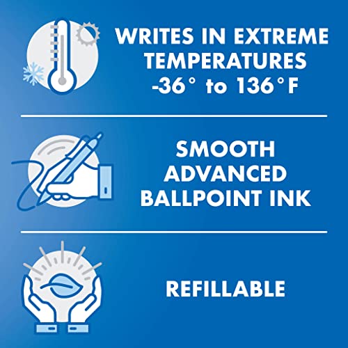 PILOT Acroball PureWhite Advanced Ink Ball Point Pens, 0.7mm, 14-Pack