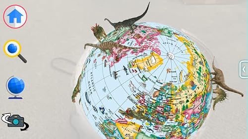 Replogle Day/Night Illuminated 12" Diameter Augmented Reality Kids Globe With Free Mount Base And Two Way Map And Touch Light Control