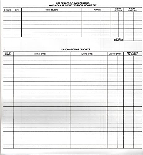 Executive Business Deskbook Desk Register Large Format Check Transaction Registers (8 Registers)