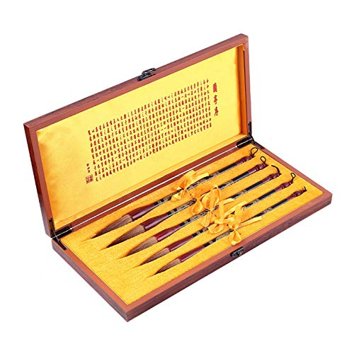 Chinese Calligraphy Brush Pen,Brush Chinese Brush for Beginner Students Calligraphy and Drawing Calligraphy Sumi Brush Chinese Brushes Set 5 Pcs Color : Wolf Hair