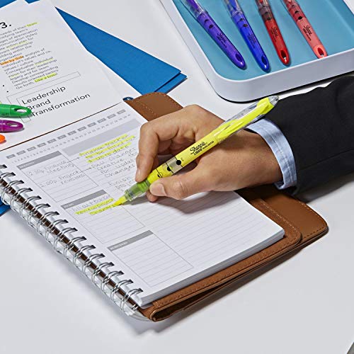 Sharpie Liquid Highlighters, Chisel Tip, Fluorescent Yellow, 5 Count