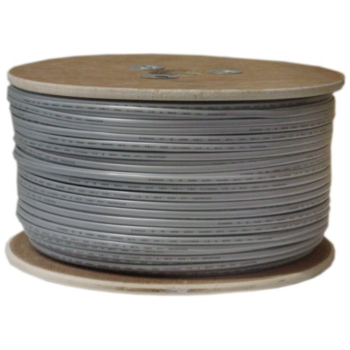 CableWholesale Bulk Phone Cord, Silver Satin, 26/8 (26 AWG 8 Conductor), UL, CSA, Spool, 1000 Foot