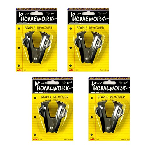 A+ Homework Staple Remover, 4-Pack
