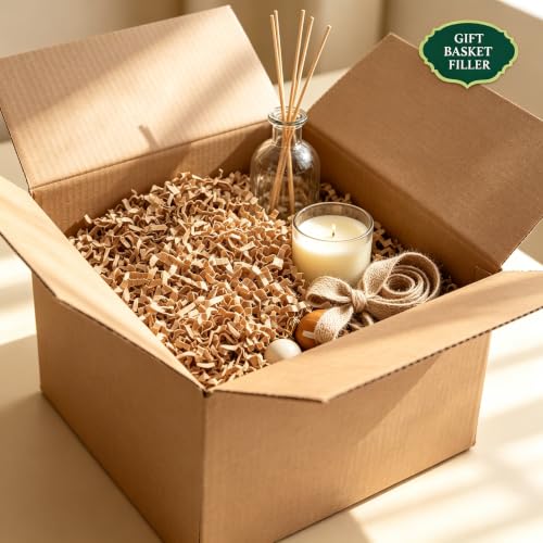 Confetti Cut Kraft Paper Shred Filler, Moving, Gift Wrapping