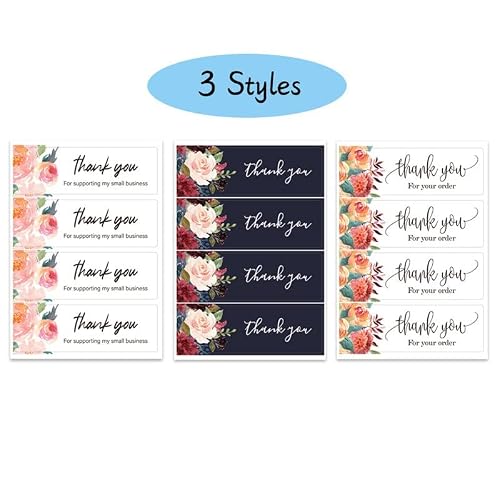 MVNOIRE "Thank You for Supporting My Small Business Seal Sticker Gift Flower Wrap Decoration