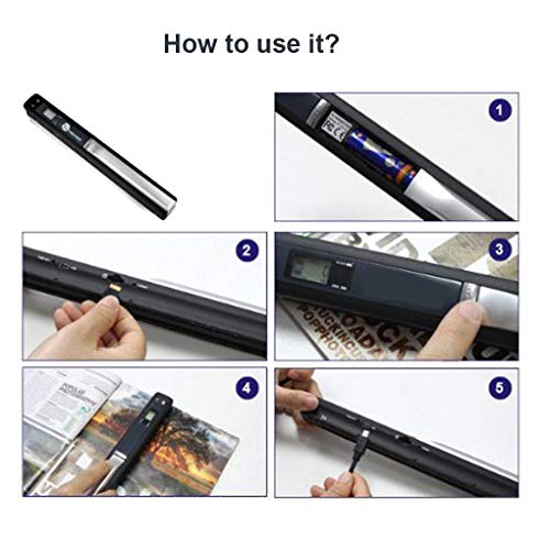 VuPoint Solutions ST415 Handheld Magic Wand Portable Scanner Kit for Document and Image - OCR Software, JPG/PDF, 900DPI, Color/Mono
