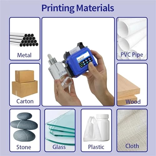 SHIHUANI 25.4mm Mini Handheld Inkjet Printer for Text Expiry Date QR Barcode Image Logo Batch Number(US)