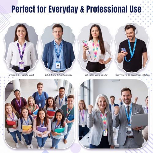 GSJJPROMO Custom Lanyards Bulk 50-5000PCS with Logo, Text, Name or Photo, Personalized Neck Lanyards for ID Badge Holder, Office, School, Business, Events, Teachers