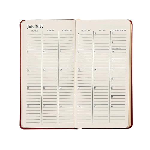 Graphic Image 2027 6"Pocket Datebook - Traditional Leather Bound - USA