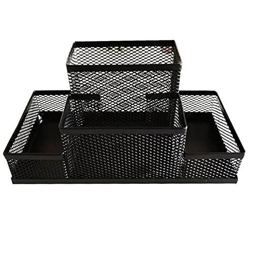 Drawer Organizers Office Desk Organizer with Compartment, Pen Holder, Pen Holder, Metal Mesh, Wear-Resistant and Durable