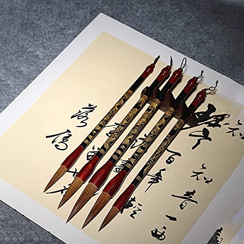 MDHCOP Calligraphy Brush, Chinese Calligraphy Brush Brush pens Gift Calligraphy Sumi Brush Writing/Painting Set Chinese Brushes(Wolf Hair)