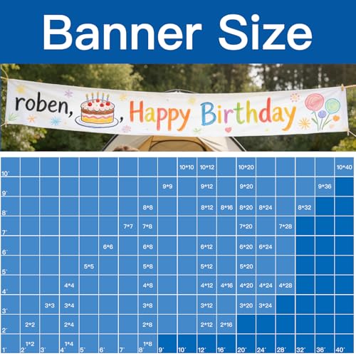 MROKO Custom Waterproof Banner Backdrop with logo text For Birthday,Wedding,Business Events,Kindergarten,Team Building (4' X 5' (ft))