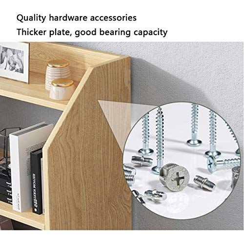 BINGQIAN Standing Bookcase Desktop Bookshelf Office Shelves Desktop Organizer Home Bedroom Small Storage Rack Simple Multi-Layer Bookcase, 20.1"×7.9"×23.6" Desktop Book Stand(A)