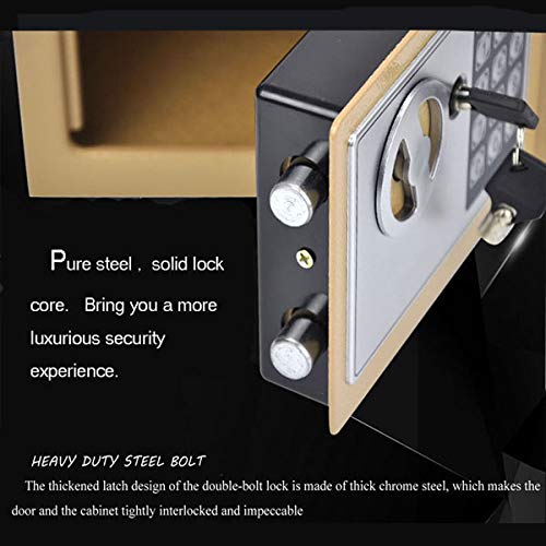 Keypad Digital Lock Safe Box Coin Bank Fireproof Locker with Security Wall-Anchoring Mounting Security Cabinet for Business to Jewelry Money Gun Valuables Passport(9.05in6.69in6.69in) (Blue)