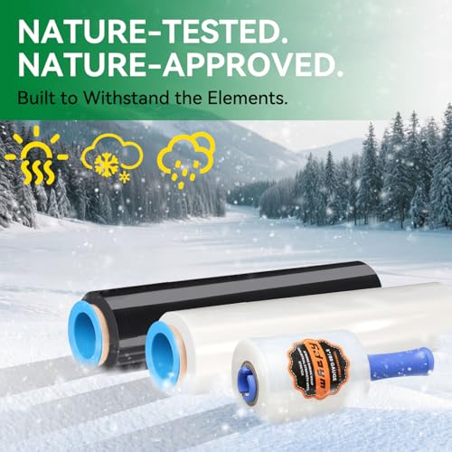 ADAYM Plastic Stretch Film Shrink Wrap Roll for Moving, 5" x 1200' 12 Rolls