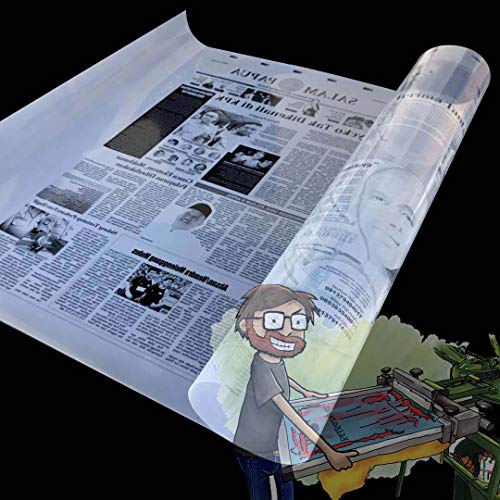 36"x100' 1 Roll Screen Printing Film Waterproof Inkjet Transparent Film for Water-based Pigment and Dye Printers
