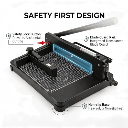Gleebe Professional 400-Sheet Heavy Duty Paper Cutter Guillotine