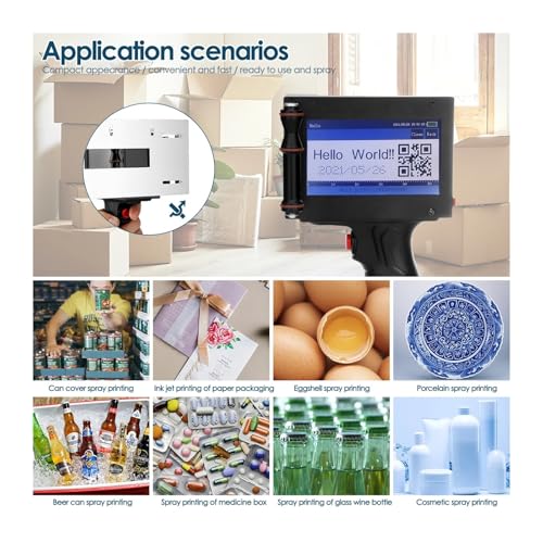 Portable Handheld Inkjet Printer for QR Barcode Date Coding Fast-Dry Ink