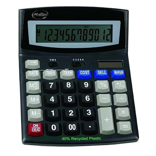 Finance Portable Calculator, LCD, 12 Digit, Mfr: 1190-A