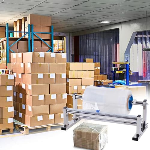 Stainless Steel Stretch Film Dispenser, 20/30/40/50/60/70/80cm, Table Stretch Film Dispenser Packing Machine With Film Slide, Quick&Efficient Film Cutting, for Restaurant, Supermarket, Fruit Shop