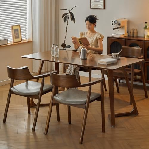 LINKIO Home Office Desks Long Table Solid Wood Modern Home Living Room Work Study Room Tea Table Office Computer Table Desk(140cm)