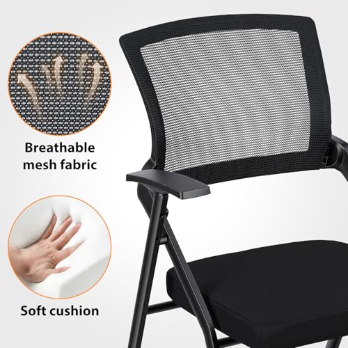 Folding Office Chair with Ergonomic Mesh Back