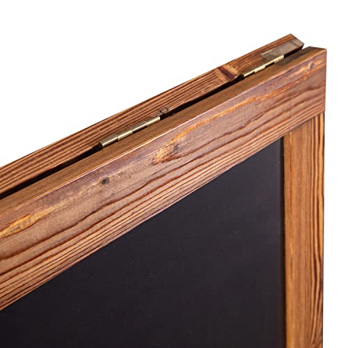 EMMA + OLIVER Torched Brown 48x24 Deluxe Magnetic Chalkboard Set