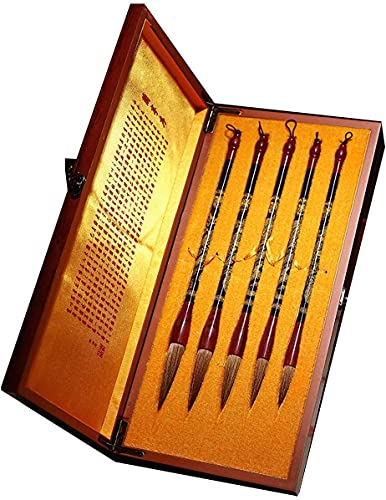 MDHCOP Calligraphy Brush, Chinese Calligraphy Brush Brush pens Gift Calligraphy Sumi Brush Writing/Painting Set Chinese Brushes(Wolf Hair)
