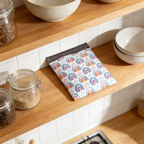 ordinarYone Pack of 100 Tear Resistant Waterproof Mailing Bags Elegant Poly Mailer Envelopes with Tamper Evident Closure