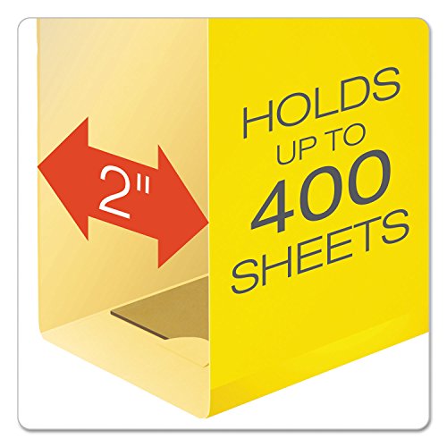Pendaflex Extra Capacity Reinforced Hanging Folders, 2", Legal Size, Yellow, 1/5 Cut, 25/BX (4153x2 YEL)