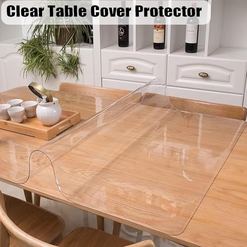 AHWEKR Office Chair Mat for Hard Floors 40 x 102 Inch, Clear Plastic Floor Protector for Rolling Desk & Computer Chairs, Transparent Under Desk Mat for Hardwood, Wood & Tile Floors
