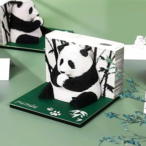Yuidaaavzz 3D Calendar with Led Lights 3D Calendar 2024 Notepad Paper 3D Memo Pad Block Notes Office Desk Decoration Opening (A)
