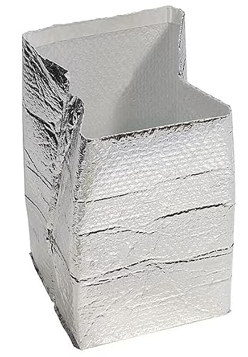 25 Pack 12 x 12 x 12 Bubble Foil Insulated Box Liner For Cold Shipping; Self Sealing; Minimum Temperature: -60* F Maximum Temperature 180* F