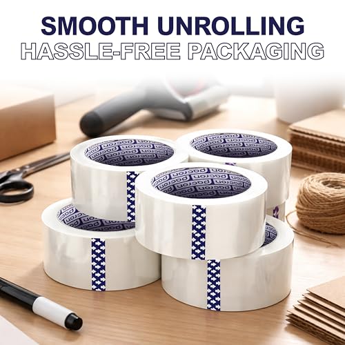 Clear Packing Tape 2.7 MIL Thick - 72 Heavy-Duty Wrapping Tape - 110-Yard Length, 7920 Total Yards 1.88-Inch Wide Strong Adhesive Rolls for Moving, Office Packaging, Storage Organization & Warehouse
