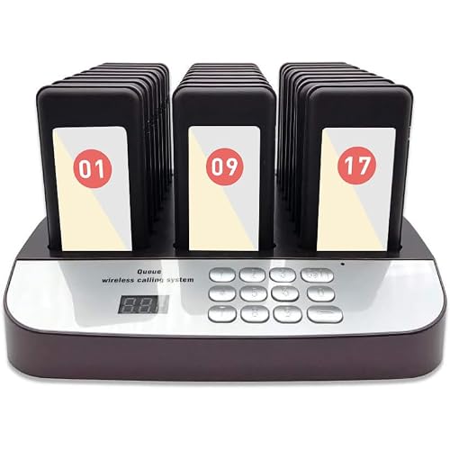 24-Count Pagers for Restaurant, Wide Cover Area Food Truck Waiting Beepers