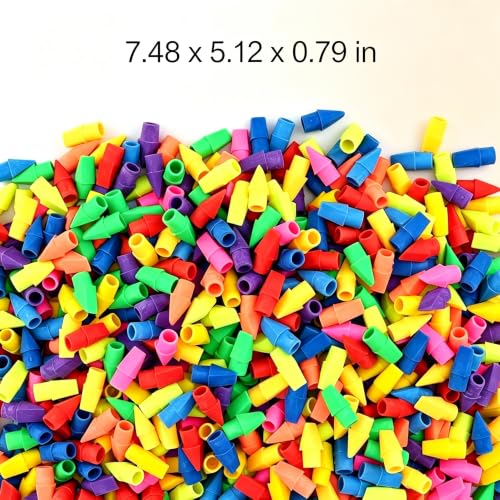 1200 Pack Caps Pencil Erasers,Latex Free Pencil Eraser Toppers