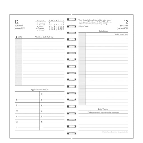 FranklinCovey - Compass Two Page Per Day Wire-Bound Planner (Pocket Slim, Jan 2027 - Dec 2027)